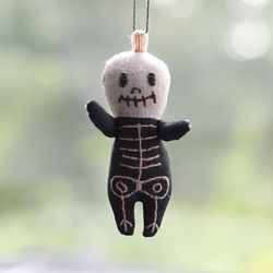 Halloween skeleton  charm for rearview mirror, Kawaii car Accessories for women and teenagers. Decoration auto accessories, car decor doll skeleton.