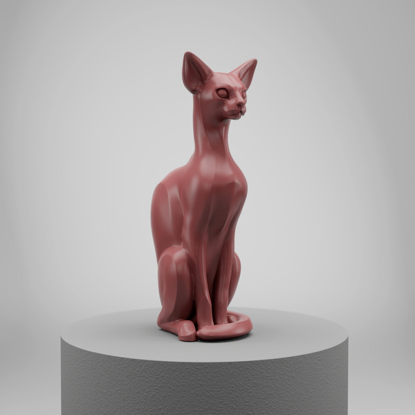 Cat abissian stl cncfile 3dprintfile.jpg