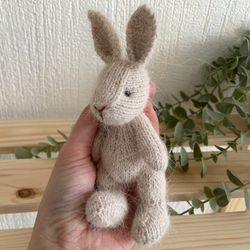Newborn photo prop, Mini bunny toy for a newborn photo shoot, Newborn bunny props