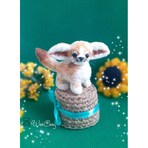 Crochet fox toy, Fennec fox plush, Realistic animal toy (2).jpg