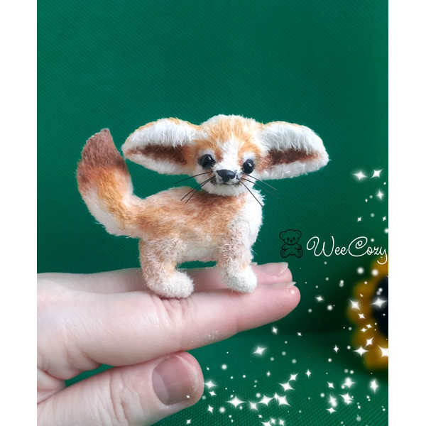 Crochet fox toy, Fennec fox plush, Realistic animal toy (3).jpg