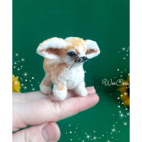 Crochet fox toy, Fennec fox plush, Realistic animal toy (4).jpg