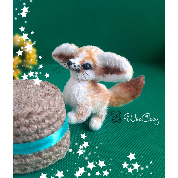 Crochet fox toy, Fennec fox plush, Realistic animal toy (5).jpg