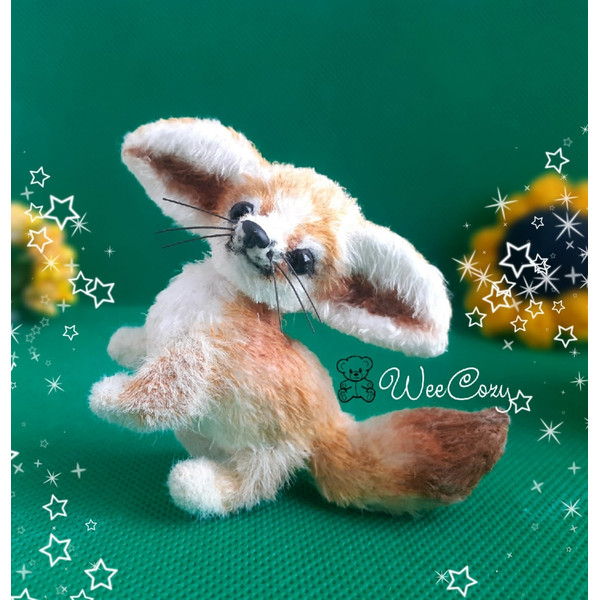 Crochet fox toy, Fennec fox plush, Realistic animal toy (6).jpg