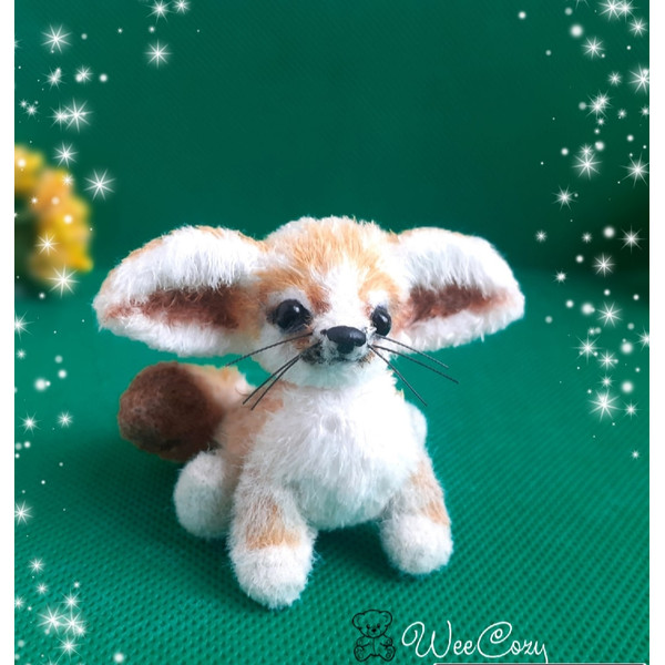 Crochet fox toy, Fennec fox plush, Realistic animal toy (9).jpg