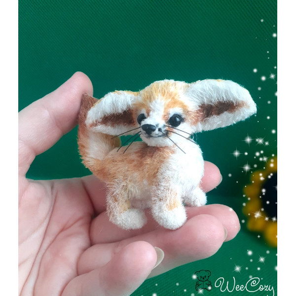 Crochet fox toy, Fennec fox plush, Realistic animal toy (10).jpg