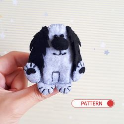 Felt Dog pattern, stuffed animal toys felt or plush, small stuffed pets cute decor for nursery