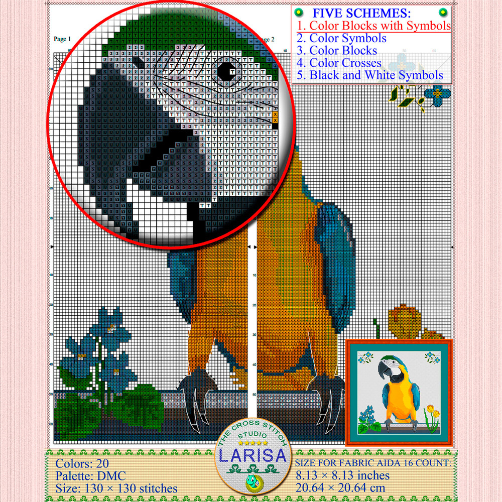 Ara Cross Stitch Pattern