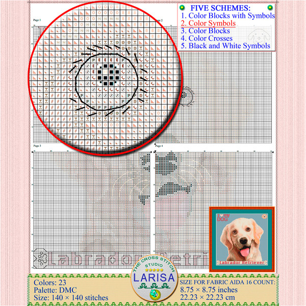 Labrador Cross Stitch Pattern