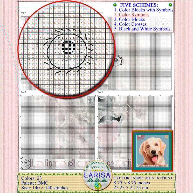 Labrador Cross Stitch Pattern