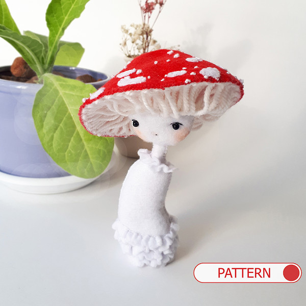 Mushroom pattern , mushroom decor cute for nursery , felt pattern.jpg
