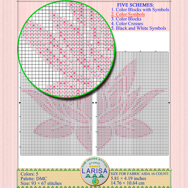 Pink Lotus Cross Stitch Pattern