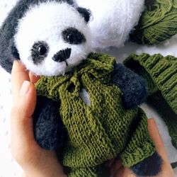 Handmade Panda teddy bear/ Crochet bear/bear panda/ cute toy panda/ beautiful teddy panda/ handmade toys