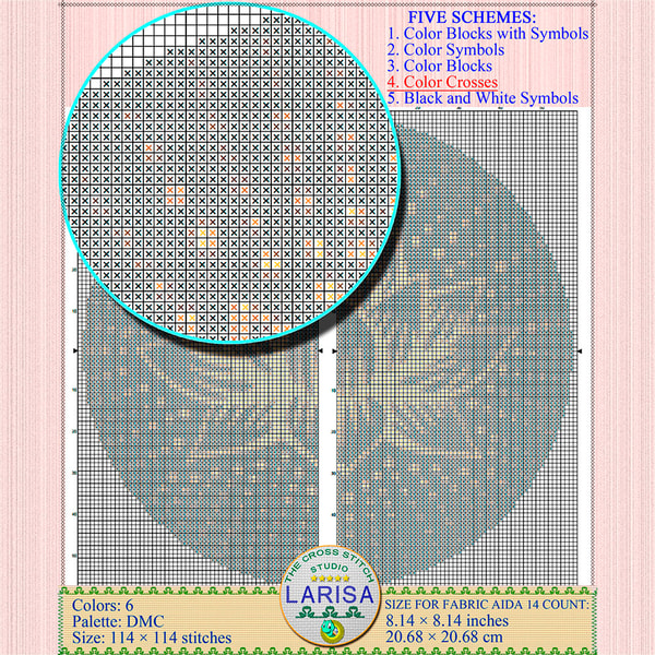 Lotus Flower Cross Stitch Pattern