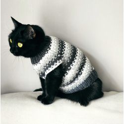 Hand knit cat sweater Jumper for cat Pet clothing Sweater for pet Dog clothing