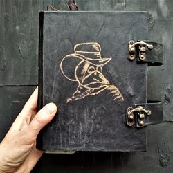 Plague doctor junk journals for sale Handmade gothic junk journal with bookmark Aged book