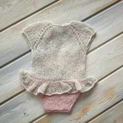 Newborn photoshoot outfit girl for photography Newborn girl knit romper