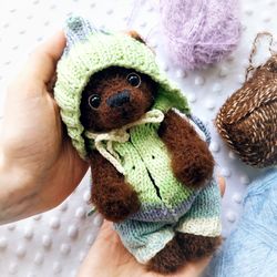 Teddy bear/ Stuffed baby toy/ Best teddy bear/ Handmade teddy toy/ Artist plush toys/ OOAK teddy bear/ Crochet bear