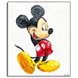Mickey Mouse Wall Art / Mickey Mouse Painting / Mickey Mouse Abstract Wall Art / Pop Art Painting  / Mickey Mouse Art