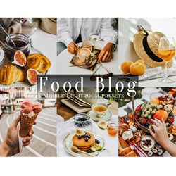 mobile lightroom presets, lightroom presets for food, aesthetic presets, photo filters for food, for food blogger, cook