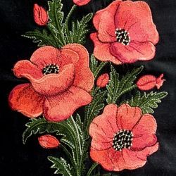 Poppies 8x10 Machine Embroidery Design    DIGITAL EMBROIDERY