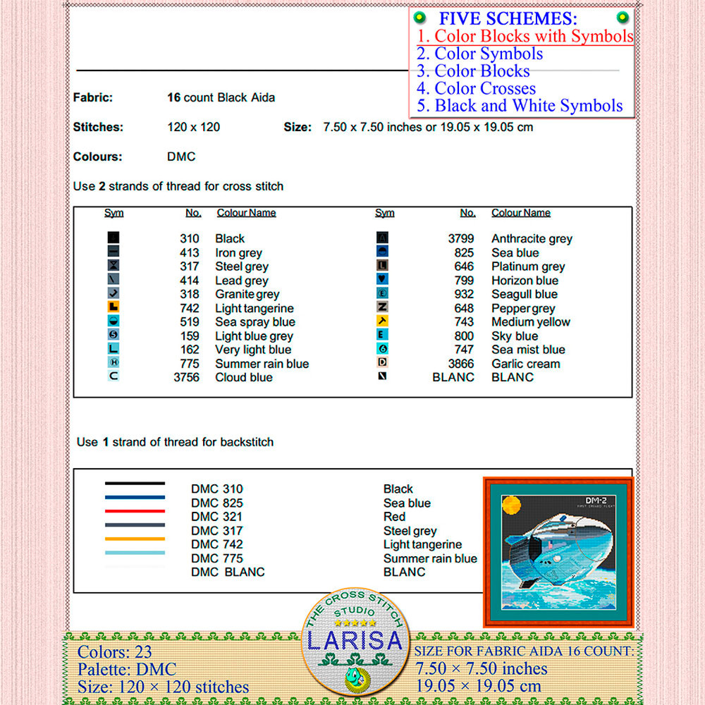 SpaceX Dragon 2 Cross Stitch Pattern