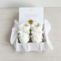 Grandparents baby announcement booties - Ready to Ship