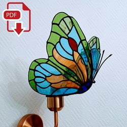 Digital Butterfly lamp pattern on the wall PDF
