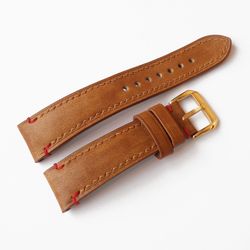 Watch Strap Tan / beige, genuine leather, watchband 18 - 26mm