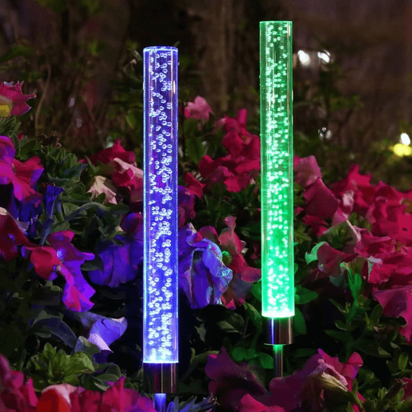 Solar powered best sale bubble lights