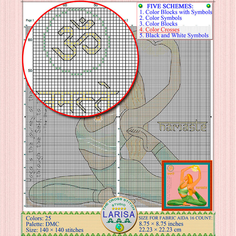 Asana Cross Stitch Pattern