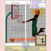 Basketball sports cross stitch pattern