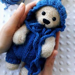 Best teddy bear/ Mini bear/ Handmade teddy bear/ Soft bear toy/ Artist plush animal/ Stuffed bear toy/ Gift for her