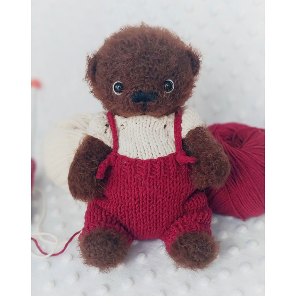 Plush teddy bear-Stuffed handmade teddy bear-Little teddy bear-IMG_20220109_215522.jpg