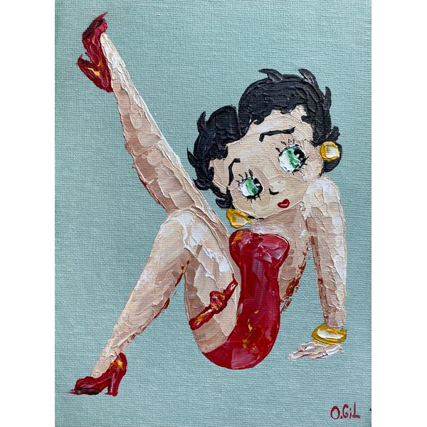 Betty Boop Wall Art / Betty Boop Painting / Cartoon Characte - Inspire  Uplift