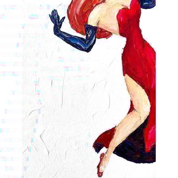 Jessica Rabbit Wall Art / Jessica Rabbit Painting / Who Fram | Inspire ...
