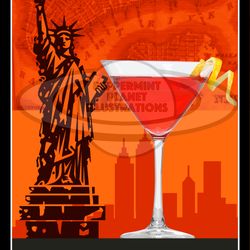 cosmopolitan cocktail poster