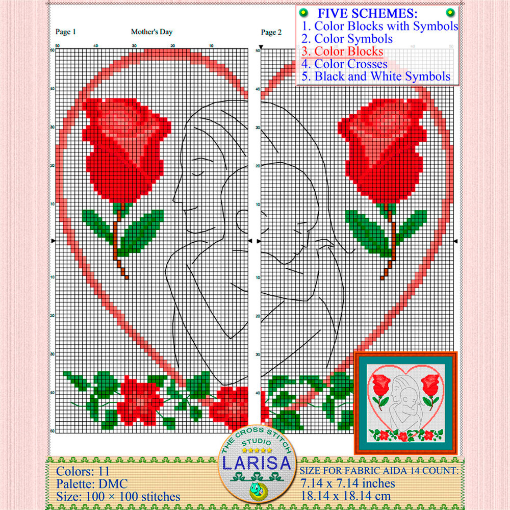 Mother’s Day Cross Stitch Pattern