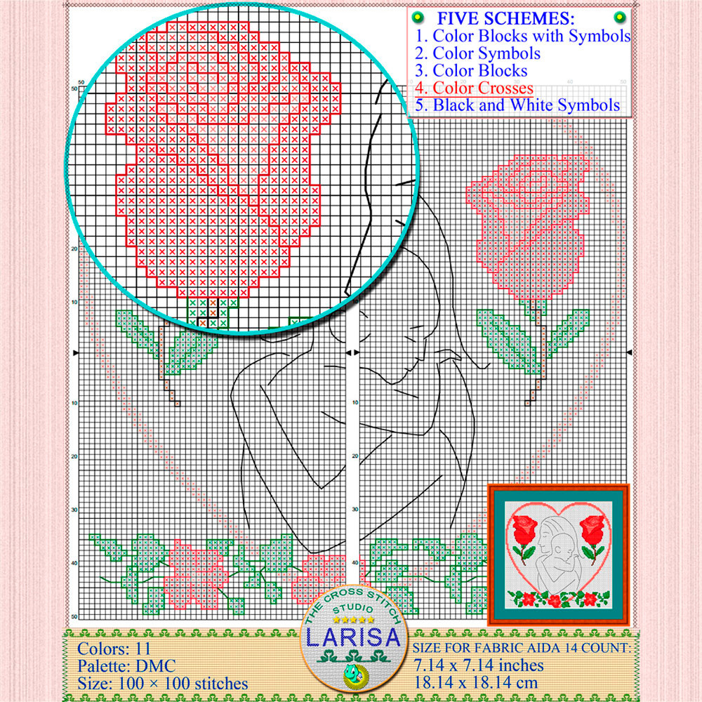 Mom Day Cross Stitch Pattern