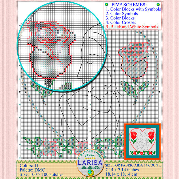 Flowers Cross Stitch Pattern