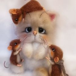 crochet cat and mouse toys