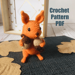 Crochet pattern Squirrel. PDF file