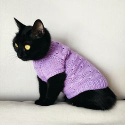 Cat sweater Sphynx cat sweater Hand crafted pet sweater Sweater for small dog Knitwear for cats hand crafted