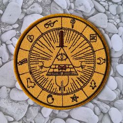 Bill Cipher Zodiac Patch Sew on or Hook and Loop