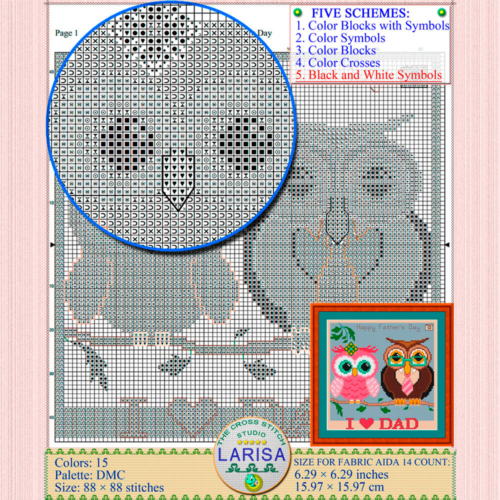 Owls Cross Stitch Pattern