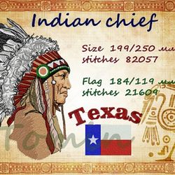 Native American Chief  Machine Embroidery Design  DIGITAL EMBROIDERY