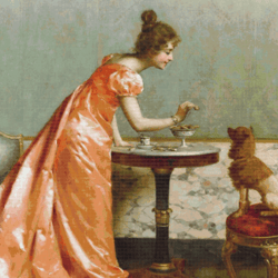 pdf counted vintage cross stitch pattern | an absolute favorite | vittorio reggianini 1858-1938 | 7 sizes