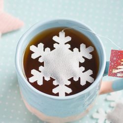 Snowflake shaped tea bags. Set - 10 pcs. Christmas gifts