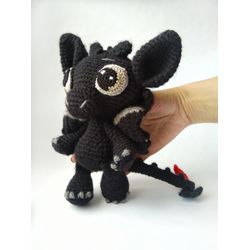 Amigurumi crochet doll, Little Dragon stuffed animal, Dragon doll, Baby dragon