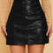 Faux PU Leather High Waist Zipper Side Straight Pencil Mini Skirt Women (1).jpg